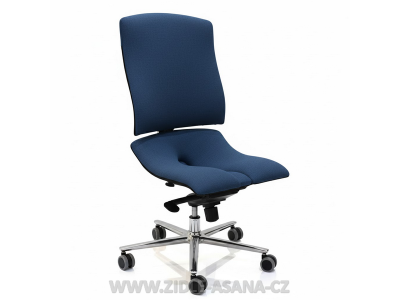 Ergonomická židle Ásana Steel Basic Ekokůže, Blue